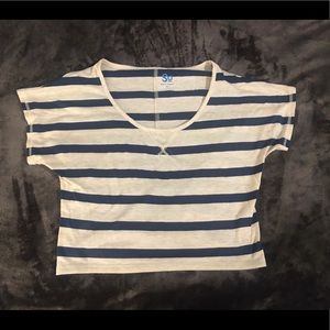 SO Striped Crop T-shirt